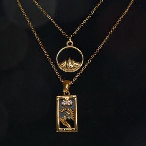 18K Tarot Card Pendant